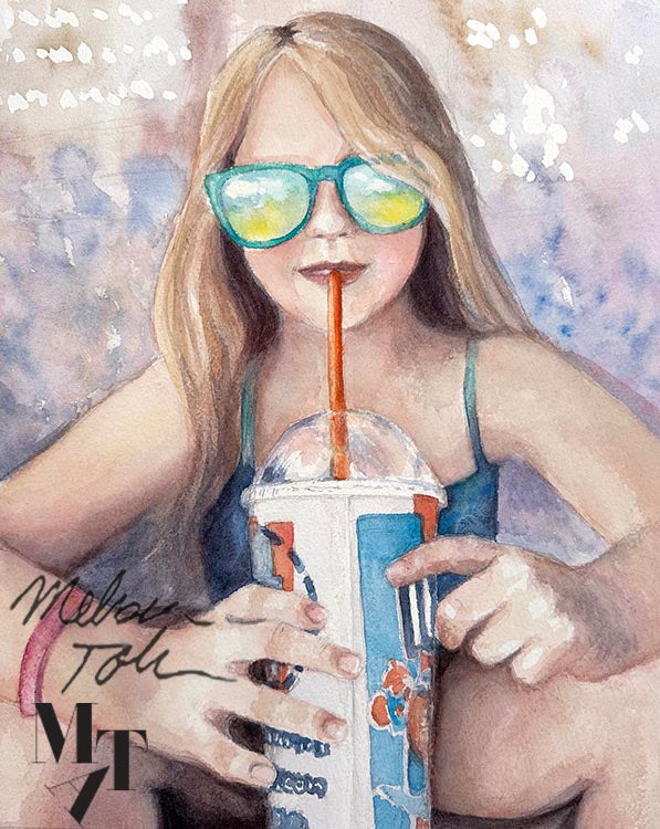 "Summer Girl" Archival quality giclee art print